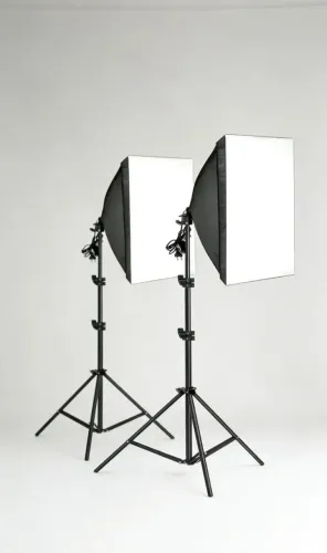 Kit Softbox + Tripés + lâmpada - estúdio fotografia 