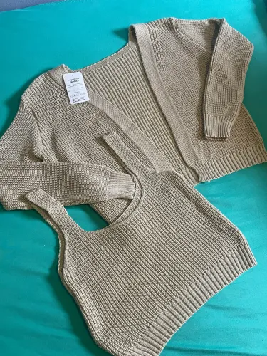 Conjunto tricô novo