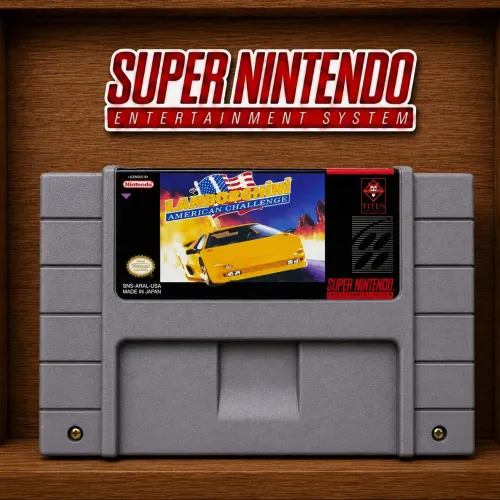 Jogo fita Lamborghini super Nintendo snes repro.