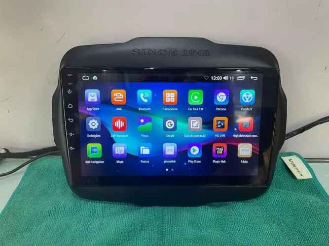 CENTRAL MULTIMÍDIA JEEP RENEGADE COMPLETA 9" ANDRÓID CARPLAY E ANDROID AUTO