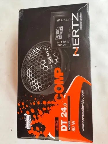 Par de tweeters Hertz Dieci DT 24.3 - 80W - com crossover DX 100.3 - novo, nunca instalado