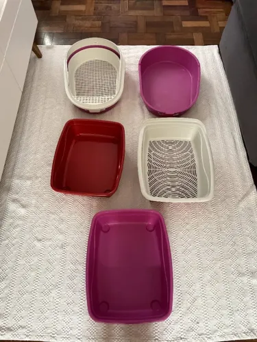 5 caixas de areia para gato
