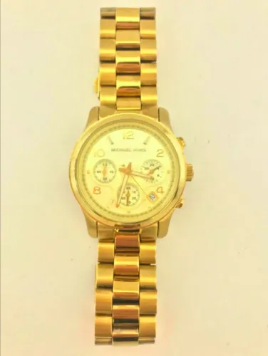 Relógio Michael Kors Original MK5055 Dourado c/ Bag de Veludo
