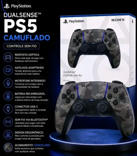 Controle ps5 DualSense camuflado