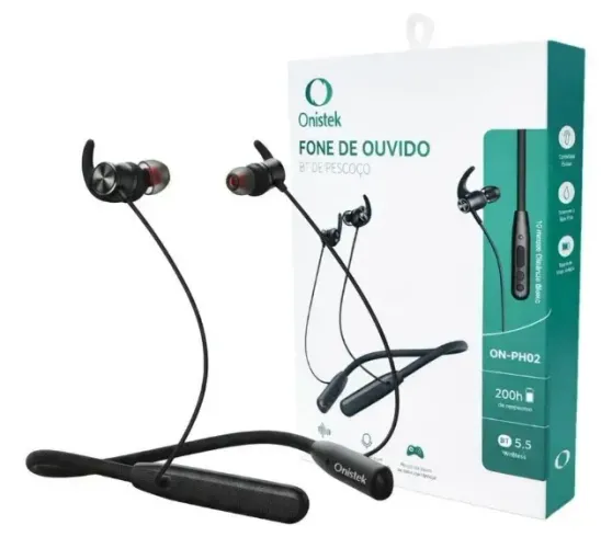 Onistek Fone Ouvido PH-02 Bluetooth Pescoço Microfone Esportivo Academia