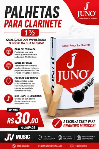 Palheta para clarinete 1½ Juno by Vandoren