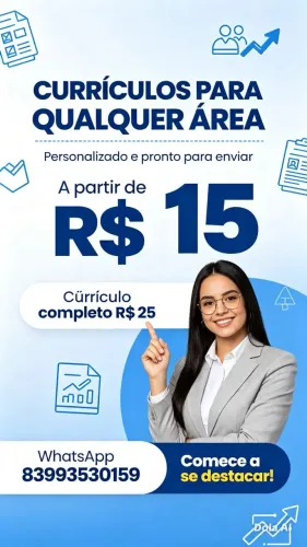 Faço currículos personalizados.