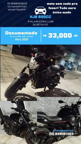 XJ6 600cc Linda e potente