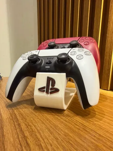Suporte para 2 Controles PS5 DualSense | Organizador de Mesa | Impressão 3D Premium