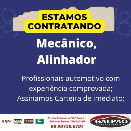 Mecânico Automotivo c/ experiência