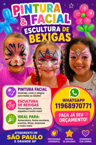 Pintura facial infantis 