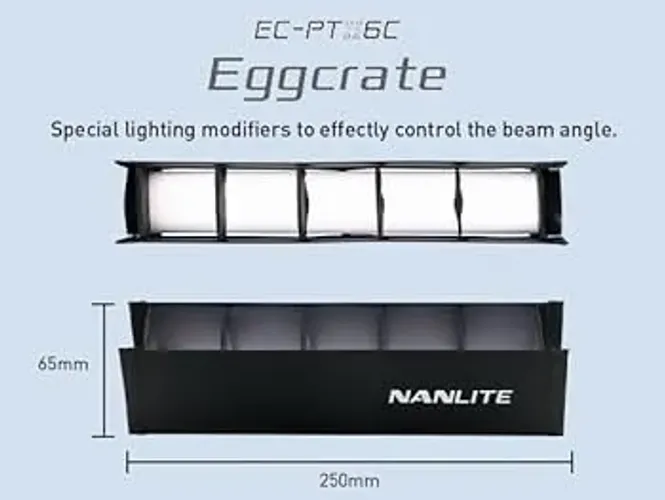 Nanlite PavoTube II 6C Grade de tecido Grid Leve Difusor Softbox Eggcrate