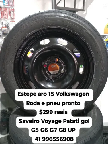 Estepe Saveiro Voyage Patati G5 G6 G7 G8 UP. Roda e pneu pronto 