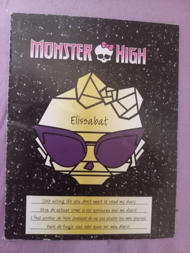 Vendo Diário de monster High Elissabat (reservado ate sexta feira)
