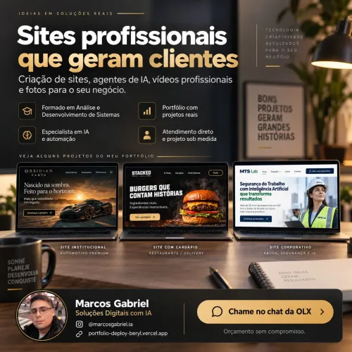 Criação de Sites Profissionais e Agentes de IA para Empresas