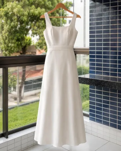 Vestido de Noiva Casamento Civil Tam 42