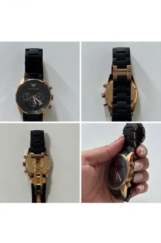 Relógio Emporio Armani Cronógrafo Dourado - Masculino Original