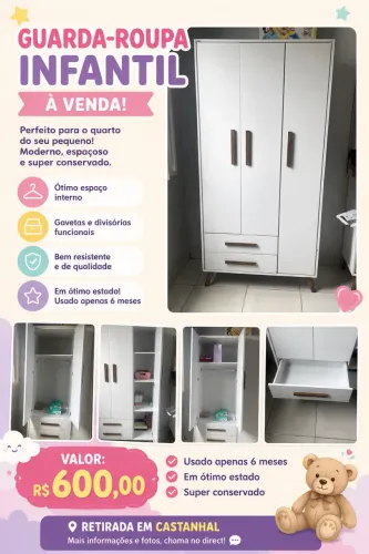 Guarda roupa infantil é ótimo estado 