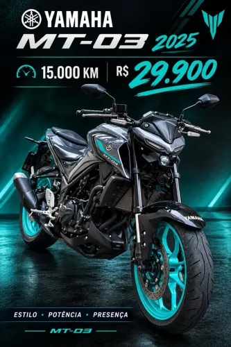 YAMAHA MT-03 2025!!! ESTILO, POTÊNCIA E AGRESSIVIDADE!