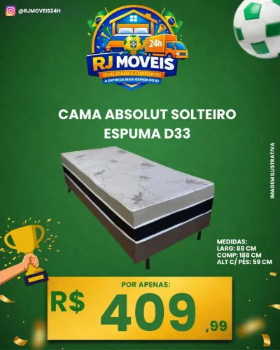 Cama box solteiro Absolut Biostar d33 / pague na entrega / entrega rápida