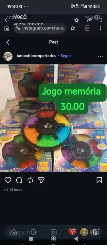 Jogo da memória eletrônico luminoso