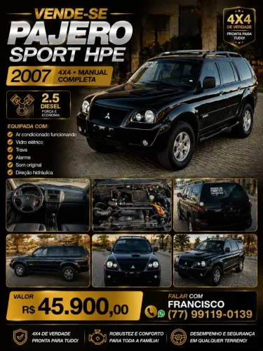 Mitsubishi Pajero Sport HPE 2.5 4X4 Diesel Mec. 2007