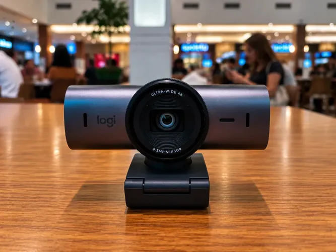 Webcam Logitech MX Brio 4K Ultra HD 8.5MP Grafite - USB-C - Impecável
