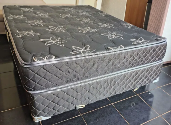 Cama box casal colchão e base box 1,38x1,88