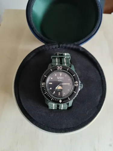 Relogio Swatch blacpain bioceramic abyss scuba fifty fathoms collectiion