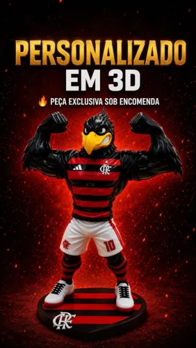 Mascote do flamengo em impressora 3D