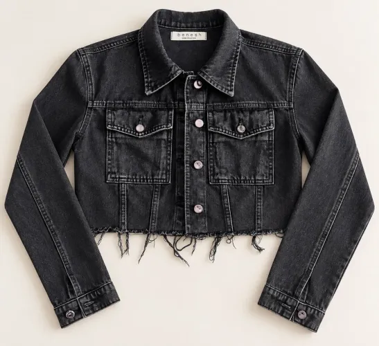 Jaqueta Jeans Cropped Benesh Feminina Tam 38