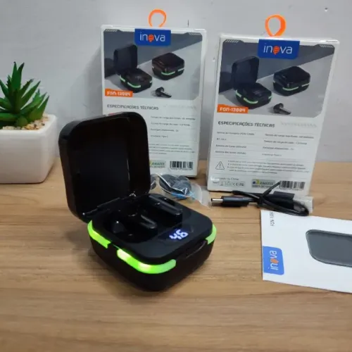Fone Bluetooth Inova Fdn-13084 Led Indicador Porcentagem