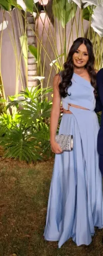 Vestido de festa azul