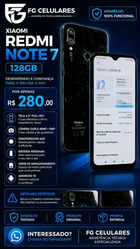 XIAOMI REDMI NOTE 7 128GB À VENDA