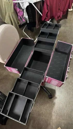 Maleta de maquiagem GRANDE, rosa