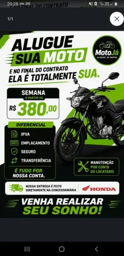 ALUGUEL DE MOTO 