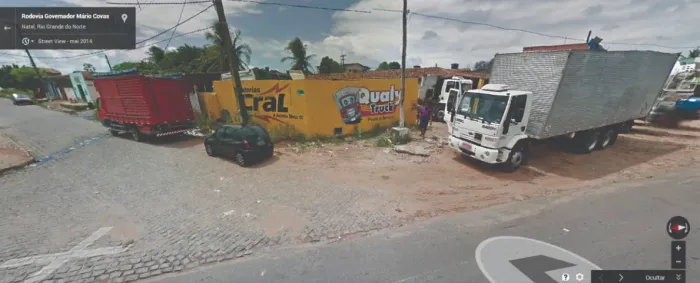 Propriedade com área construida e pegando BR mais 2 ruas