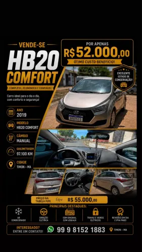 Hyundai HB20 Comf./c.plus/c.style 1.0 Flex 12V 2019
