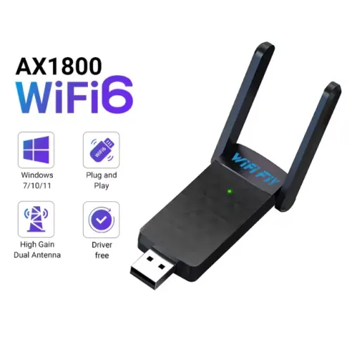 Adaptador Wi-Fi 6 1800Mbps