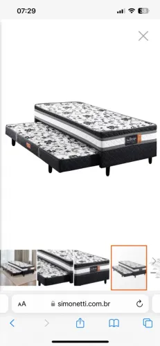 Vendo cama box com auxiliar solteiro