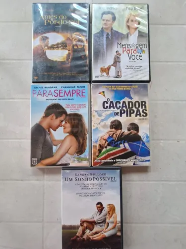 kit 5 dvds orig Um sonho impossivel-Para sempre-Cacador de Pipas-Antes do por do sol etc