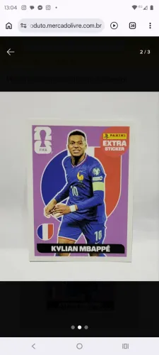 Figurinha da copa 2026 Mbappe Bordô 