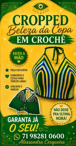 CROCHE CORSETE DA COPA TAMANHOS P M G