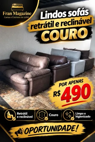 OPORTUNIDADE!!! SOFAS DE COURO ETC