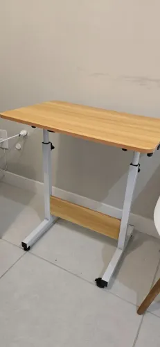 Mesa ajustável dobrável, mesa de notebook lateral com ajuste de altura