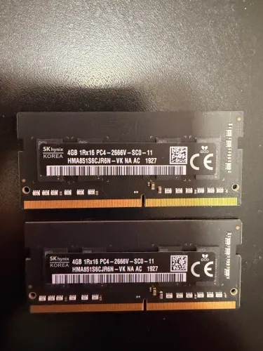 Memória DDR4 8GB - 2x4GB - SODIMM - Notebook - Laptop