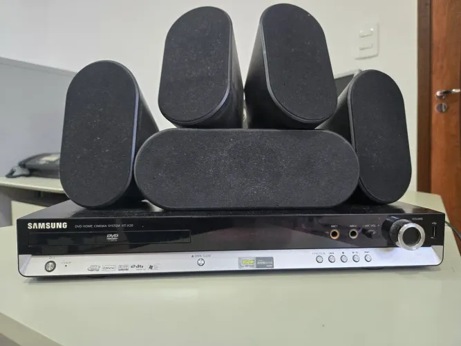  HOME THEATER SAMSUNG COMPLETO - SOM POTENTE + DVD
