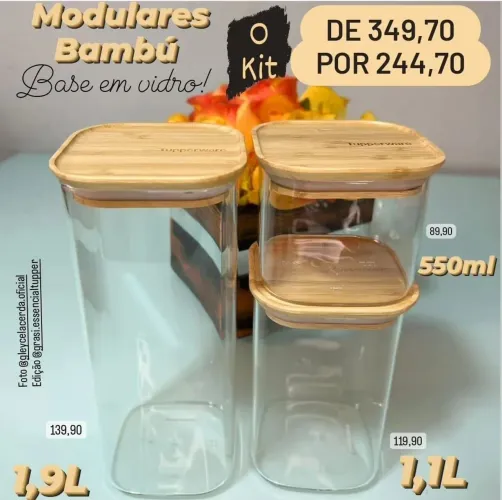 Modulares bambú Tupperware