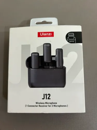 Microfone Sem Fio Ulanzi J12 Duplo Áudio Profissional p/ Celular | Redução de Ruído