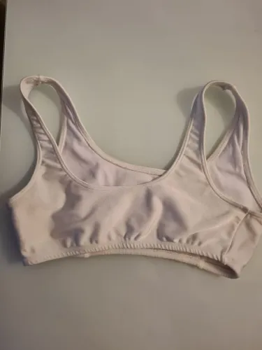 Top fitness branco metalizado/brilhante